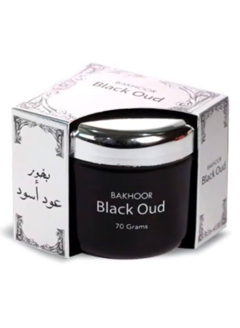 Hamidi Black Oud 100% Pure Oriental Bakhoor, Arabic Incense, Home Fragrances, Use With Burner Or Charcoal, Relax feeling, Refreshing, Use Every where Black/Silver 70grams - Image 2